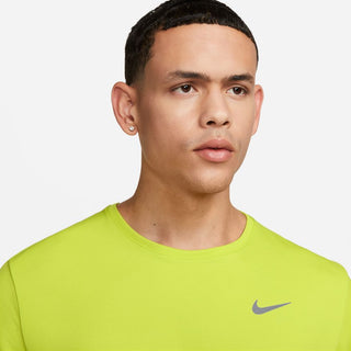 Nike Mens Dri-FIT UV Miler Short Sleeved Top | Bright Cactus/Reflective Silver