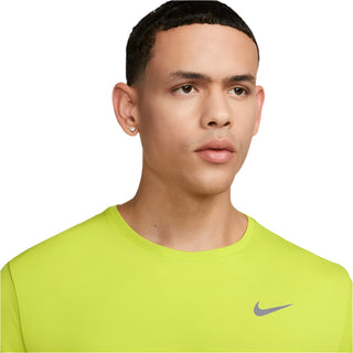 Nike Mens Dri-FIT UV Miler Short Sleeved Top | Bright Cactus/Reflective Silver