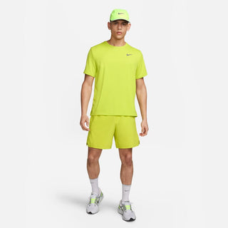 Nike Mens Dri-FIT UV Miler Short Sleeved Top | Bright Cactus/Reflective Silver