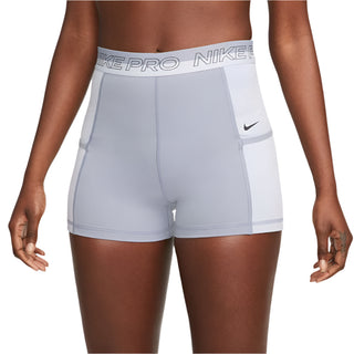 Nike Womens Pro High-Wasited 3" Training Shorts | Indigo Haze/Oxygen Purple