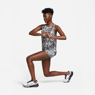 Nike Womens Pro Mid-Rise 3" Printed Training Shorts | Black/Iron Grey