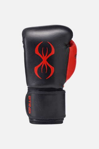 Sting Evolution Velcro Boxing Gloves | Black/Red