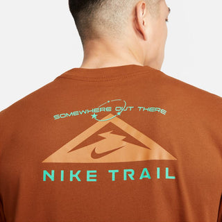 Nike Mens Dri-FIT Trail Print Tee  | Dark Russet
