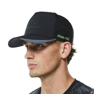 Trailberg Vertex Obsidian Trucker Cap | Black/Neon Lime