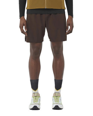 Salomon Mens Shakeout 2-in-1 7" Shorts | Coffee Bean
