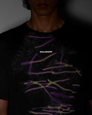 Salomon Mens Shakeout Core Graphic Tee | Deep Black