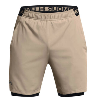 Under Armour Mens Vanish Woven 2-in-1 Shorts | Timberwolf Taupe