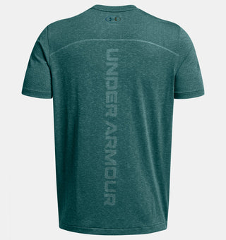 Under Armour Mens Vanish Elite Seamless Wordmark Tee | Hydro Teal