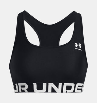 Under Armour Womens HeatGear Armour Mid Branded Bra | Black