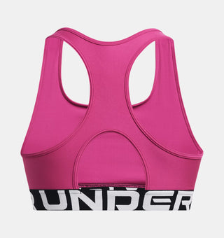 Under Armour Womens HeatGear Armour Mid Branded Bra | Astro Pink