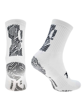 Precision Origin.0 Grip Socks | White/Black