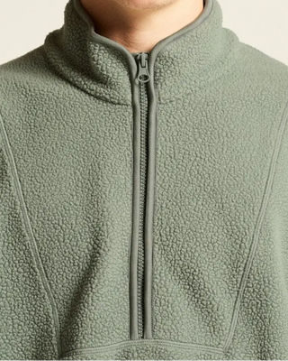 Craft Join Pile Fleece Half Zip | Leaf