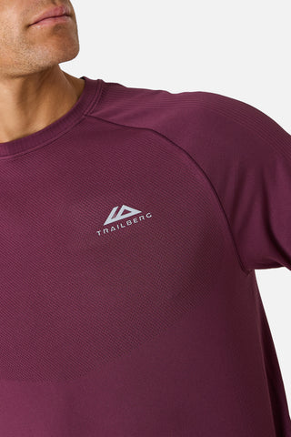 Trailberg Driftline Seamless T-Shirt | Deep Merlot