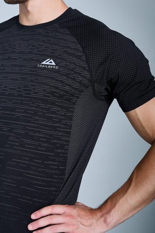 Trailberg Form Seamless Tee | Black/Moon Grey