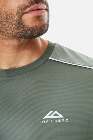 Trailberg Triathlon Tee | Dark Fern/Pine Dust