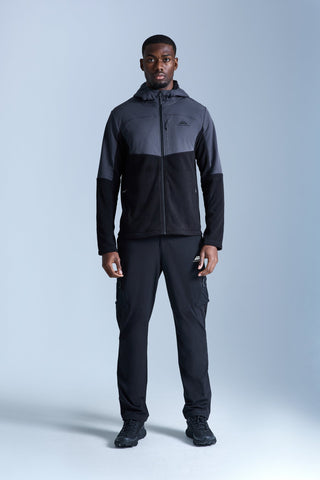 Trailberg Compass Micro Fleece Hood | Black/Volcano Grey