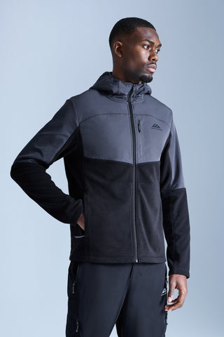 Trailberg Compass Micro Fleece Hood | Black/Volcano Grey
