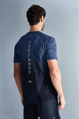 Trailberg Stride Seamless Tee | Deep Ocean/Aqua Eclipse