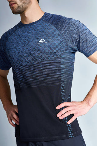 Trailberg Stride Seamless Tee | Deep Ocean/Aqua Eclipse
