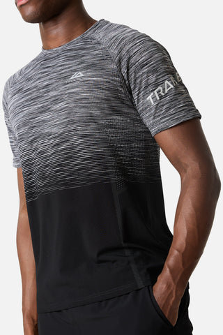 Trailberg Arc Seamless Tee | Black/Moon Grey