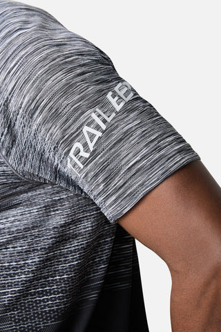 Trailberg Arc Seamless Tee | Black/Moon Grey