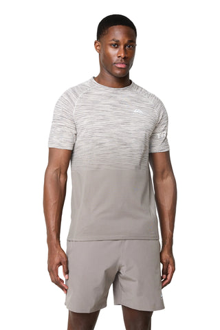 Trailberg Arc Seamless Tee | Mocha/Pebblestone