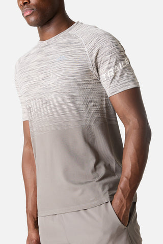 Trailberg Arc Seamless Tee | Mocha/Pebblestone
