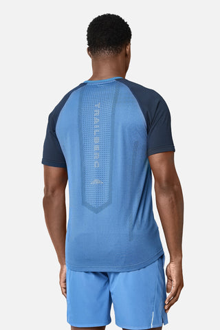 Trailberg Rapid Dash Seamless Tee | Storm Blue/Voltage Blue