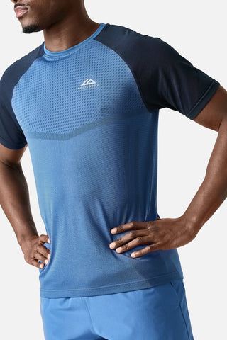 Trailberg Rapid Dash Seamless Tee | Storm Blue/Voltage Blue