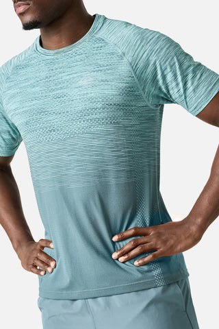Trailberg Apex Seamless Tee | Frosted Denim/ Polar Breeze