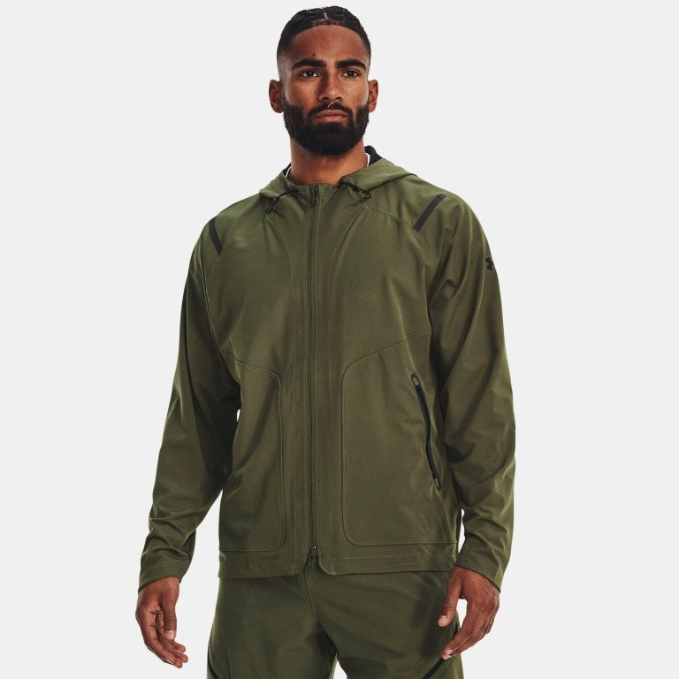 olive green under armour jacket