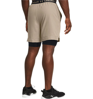 Under Armour Mens Vanish Woven 2-in-1 Shorts | Timberwolf Taupe