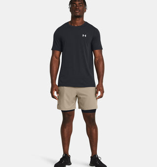 Under Armour Mens Vanish Woven 2-in-1 Shorts | Timberwolf Taupe
