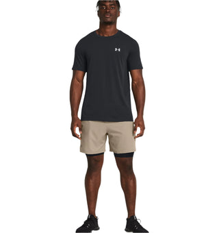 Under Armour Mens Vanish Woven 2-in-1 Shorts | Timberwolf Taupe