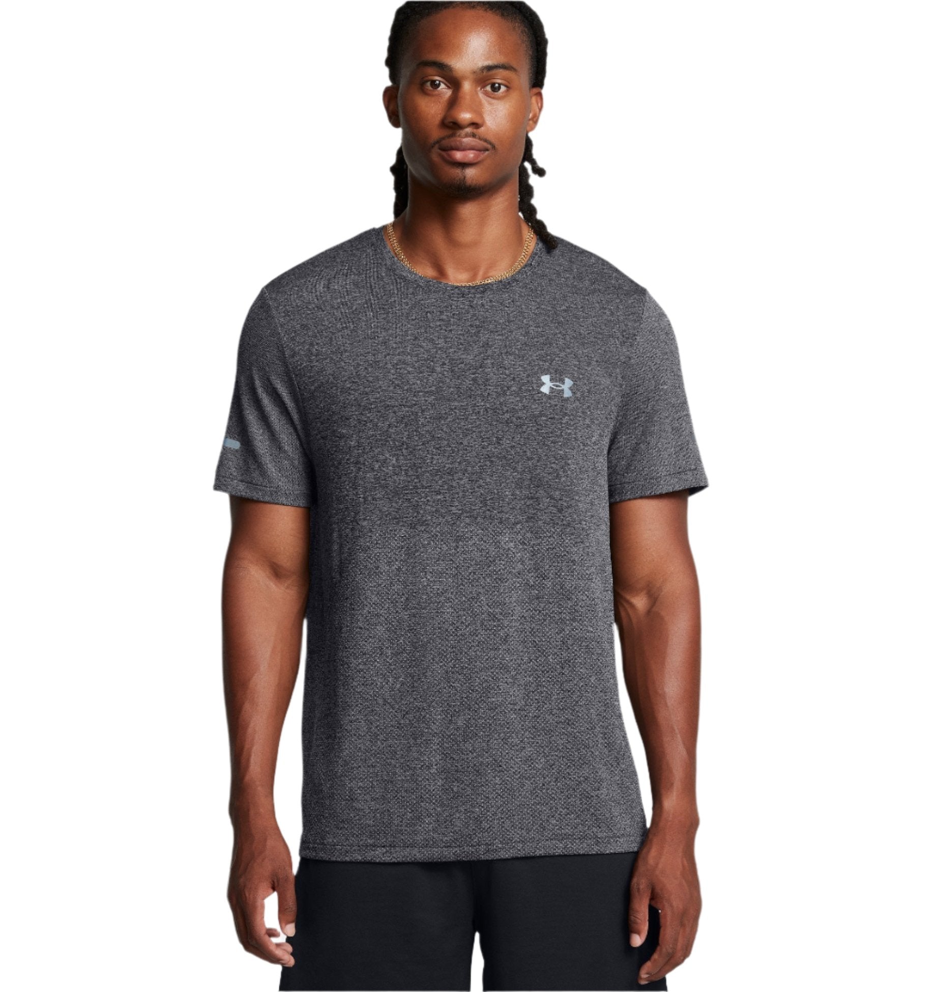 Under Armour Mens Seamless Stride Short Sleeved Tee Tetra Grey