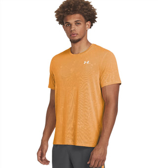 Under Armour Mens Launch Splatter Tee | Nova Orange/Atomic