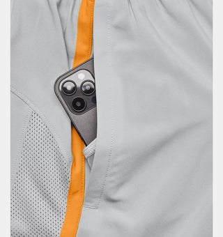 Under Armour Mens Launch 7" Shorts | Mod Grey/Nova Orange
