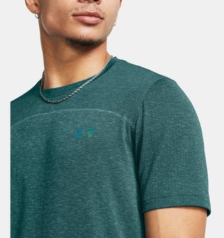 Under Armour Mens Vanish Elite Seamless Wordmark Tee | Hydro Teal