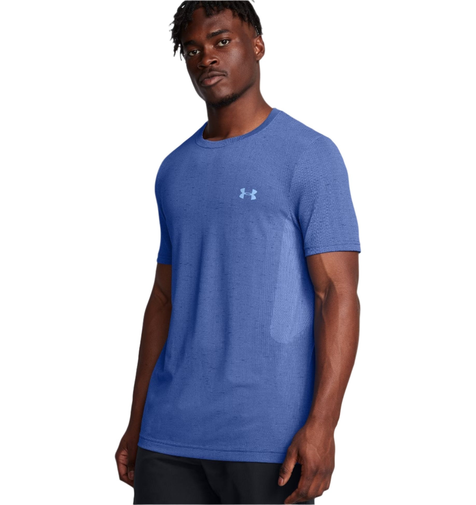 Under Armour Mens Vanish Seamless SS Tee Tech Blue/Horizon Blue