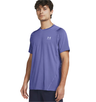 Under Armour Mens Heatgear Fitted Graphic Tee | Starlight/Celeste