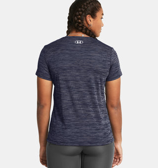 Under Armour Women's Tech Textured Short Sleeve | Midnight Navy/White