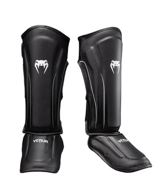Venum Stealth Shin Guards | Black/White