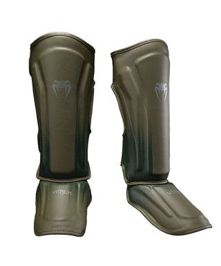 Venum Stealth Shin Guards | Khaki/Dark Green