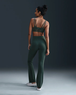 Nike Womens Zenvy Strappy Sports Bra | Vintage Green/Black