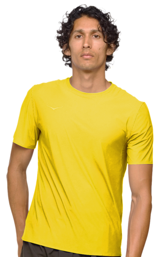 Hoka Mens Airolite Run Short Sleeve Tee | Varsity Yellow