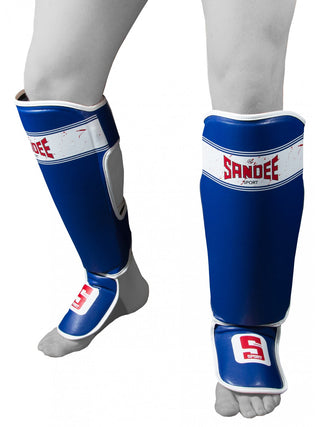 Sandee Sport Slim Shinguard | Blue/White