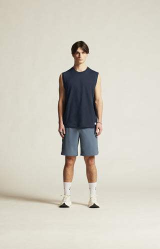 Craft Collective Relaxed Sleeveless Tee | Navy