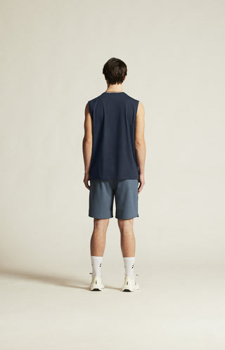 Craft Collective Relaxed Sleeveless Tee | Navy