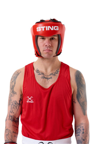 Sting Competition Approved Headguard | Red