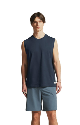 Craft Collective Relaxed Sleeveless Tee | Navy